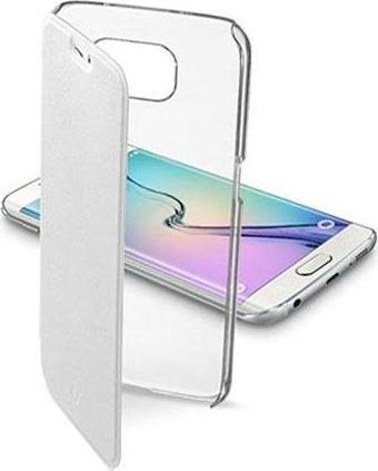 Cellular Line Galaxy S6 Edge ile Uyumlu Clear Book Kılıf Beyaz CLEARBOOKGALS6EW