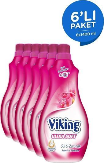 Viking Yumuşatıcı Soft Gül&zambak 1400 Ml 6 Adet