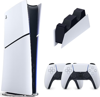 Sony Playstation 5 Slim Dijital - 2. Dualsense Ps5 Kol - Şarj İstasyonlu Oyun Konsolu (İthalatçı Garantili)