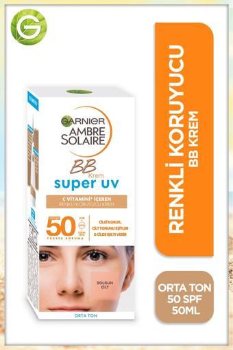 Garnier Ambre Solaire Renkli Koruyucu BB Krem - Orta Ton 50SPF 50 ml