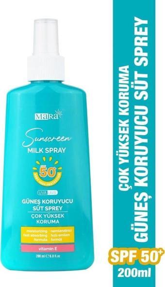 Mara Çok Yüksek Koruma Güneş Koruyucu Süt Sprey Spf 50+ 200 Ml