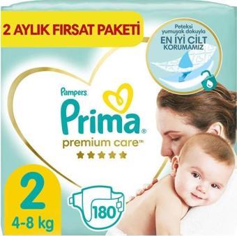 Prima Bebek Bezi Premium Care 2 Beden 180 Adet Aylık Fırsat Paketi