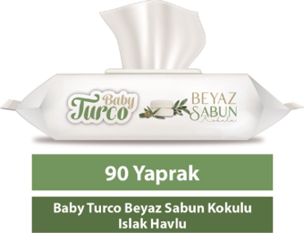 Baby Turco Beyaz Sabun Kokulu Islak Havlu 90 Yaprak