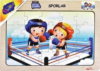 Playwood Ahşap Eğitici Puzzle Sporlar Boks ONY85