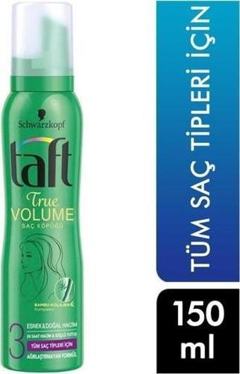 Taft Saç Şekillendirici Köpük 150 ml True Volume Tüm Saç Tipleri 8690572797181 Saç Kremi