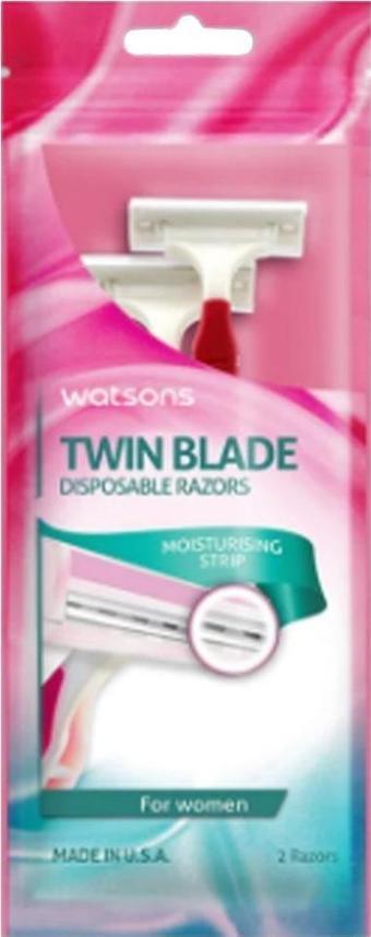 Watsons Ladies Twin Blade Disposable Razor 2 Adet 