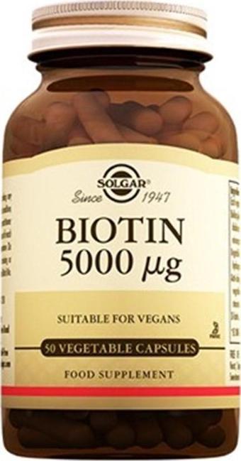 Solgar Biotin 5000 mcg 50 Kapsül