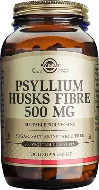 Solgar Psyllium Husks Fibre 500 mg 200 Kapsül