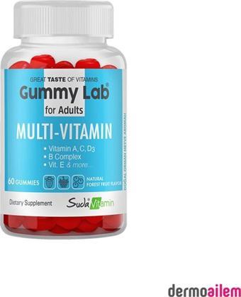 Suda Vitamin Gummy Lab Multi Vitamin Yetişkinler İçin 60 Gummies