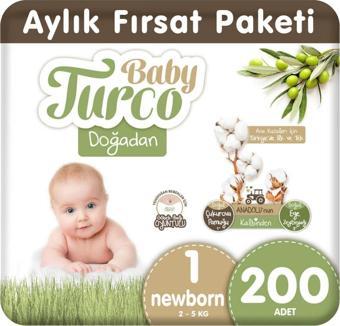 Baby Turco Doğadan 1 Numara Newborn 200 Adet