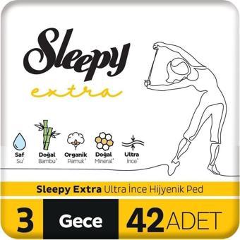 Sleepy Extra Ultra Ince Hijyenik Ped Gece 42 Adet Ped