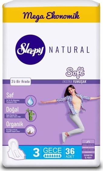 Sleepy Natural Soft Ekstra Yumuşak Gece 36 Ped