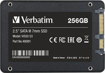 Verbatım 49351 - 256Gb Vı550 S3 2.5 Sata Ssd (Okuma 550Mb/Sn. - Yazma 460Mb/Sn.)