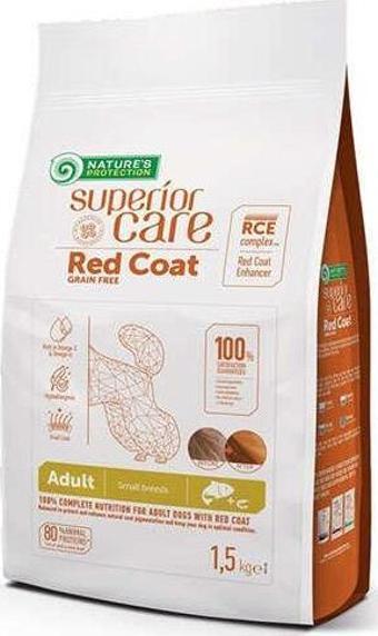 Nature's Protection Superior Care Red Coat Küçük Irk Somonlu Kızıl Köpek Köpek Maması 1.5 Kg