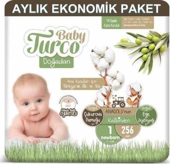 Baby Turco Bebek Bezi Aylık Paket 1 Numara 2-5 kg 256'lı