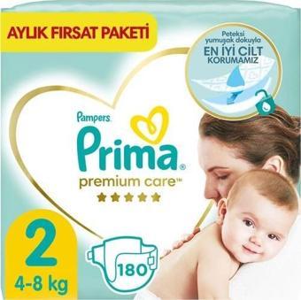 Prima Bebek Bezi Premium Care 2 Numara 180 Adet Aylık Fırsat Paket