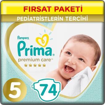 Prima Bebek Bezi Premium Care 5 Beden 74 Adet Junior Fırsat Paketi