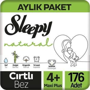 Sleepy Natural Bebek Bezi 4+ Beden 176'lı