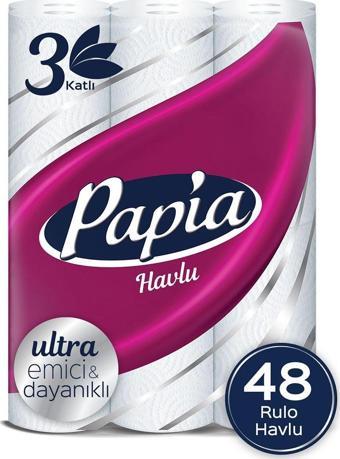 Papia Kağıt Havlu 48 Rulo (12 Rulo X 4 Paket)