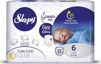 Sleepy Lavanta Yağlı 6 Numara X Large 20'li Gece Külodu