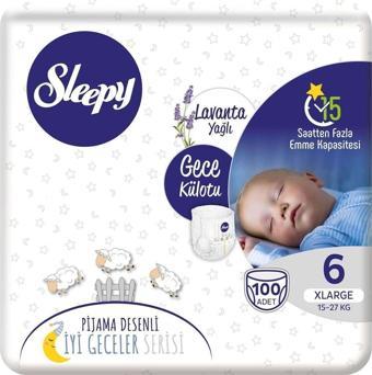 Sleepy Lavanta Yağlı 6 Numara XLarge 100'lü Gece Külodu