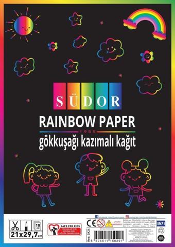 Südor Gökkuşağı Kazımalı A4 Kağıt Sk24