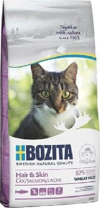 Bozita Hair Tahılsız Skin Somonlu Yetişkin Kedi Maması 2 Kg