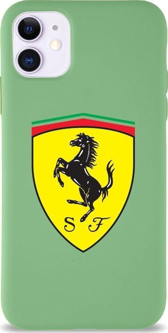 Printify Iphone 11 Uyumlu Lansman Kılıf Ferrari Tasarımlı Altı Kapalı Içi Kadife Kaplı Kapak