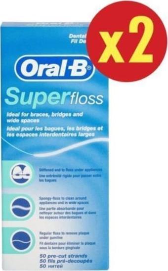 Oral-B Super Floss Diş İpi 50 Adet x 2