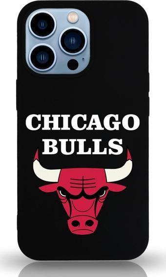 Printify Iphone 13 Pro Max Lansman Kılıf Chicago Bulls Tasarımlı Altı Kapalı Içi Kadife Kaplı Kapak