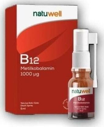 Natuwell B12 Metilkobalamin 1000 Mcg 5 Ml