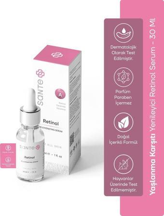 Sante Plus Yenileyici, Onarıcı Ve Derin Kırışıklık Retinol Serum 30 Ml (%1 Retinol Ceramide Squalene)