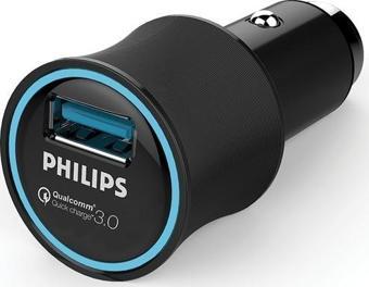 PHİLİPS 18W QC3.0 USB ARAÇ İÇİ HIZLI ŞARJ ADAPTÖRÜ SİYAH