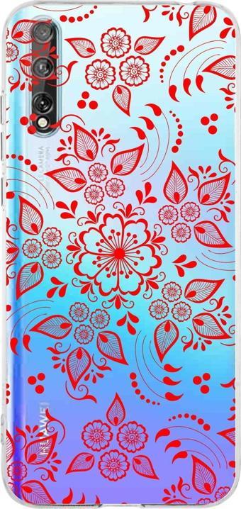 Printify Huawei P Smart S Kamera Korumalı Kapak Nostalji Desen Tasarımlı Şeffaf Kılıf
