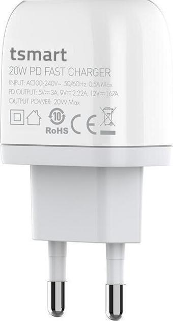 Tsmart Type C PD 20W Seyahat Hızlı Şarj Cihazı TS-PDE20