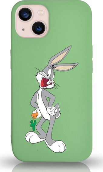 Printify Iphone 13 Uyumlu Lansman Kılıf Bugs Bunny Tasarımlı Altı Kapalı Içi Kadife Kaplı Kapak