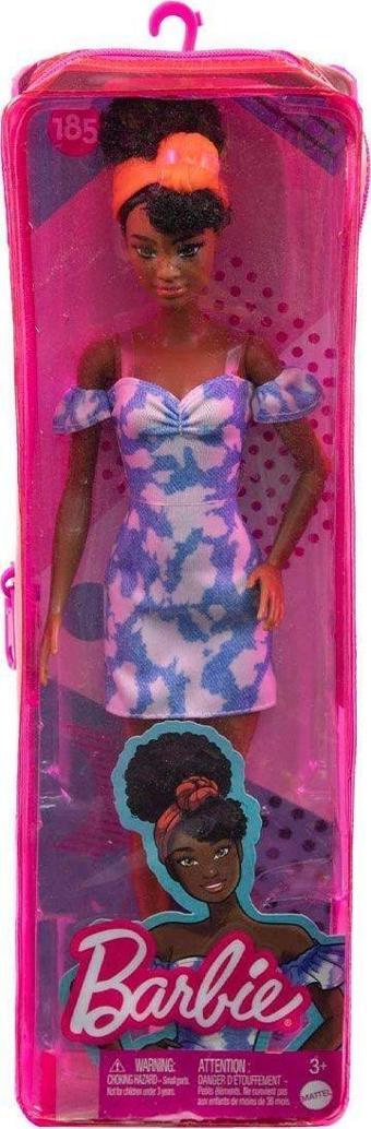 Barbie HBV17 Barbie Fashionistas Siyah Saçlı, Kot Elbiseli