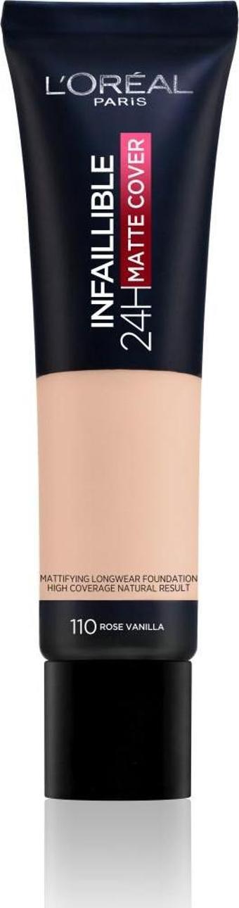 L'Oréal Paris Infaillible 24H Matte Cover Yüksek Kapatıcı Fondöten - 110 Rose Vanilla