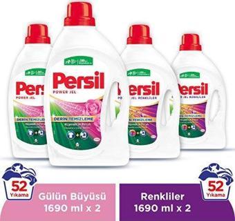 Persil Gülün Büyüsü Sıvı Çamaşır Deterjanı 26 Yıkama x 2 Adet + Color Jel Deterjan 26 Yıkama x 4 Adet