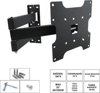 Microstar Lcd Askı Aparatı Hareketli Üç Kollu 32 82-102Cm Mıcrostar
