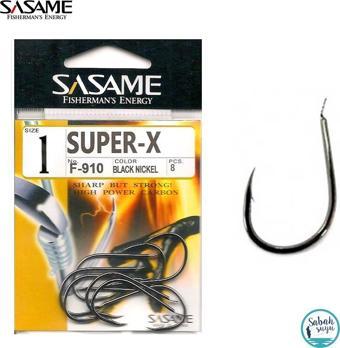 Sasame F-910 Super-X Halkalı İğne #1 (8Ad) Siyah