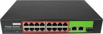 Uranium POE-G1621SFP-300W 16 Port Gigabit 2xgb Rj45 1xsfp Yönetilemez Poe Switch