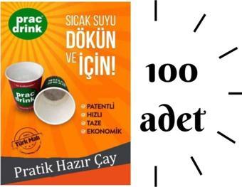 Prac Drink 100'lü Karton Bardakta Hazır Pratik Çay