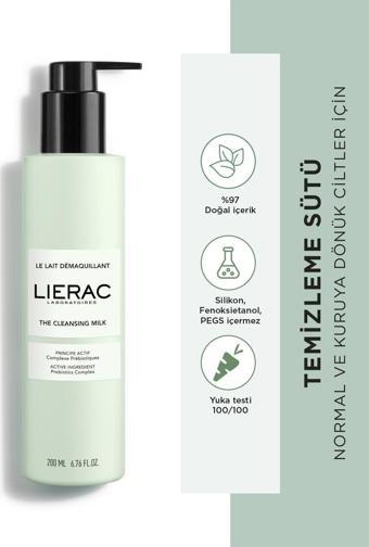 Lierac Cleansing Milk Besleyici, Nemlendirici Yüz Ve Göz Temizleme Sütü 200 Ml