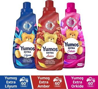 Yumoş Extra Konsantre Çamaşır Yumuşatıcısı Amber 1440 ml + Lilyum 1440 ml+ Orkide 1440 ml