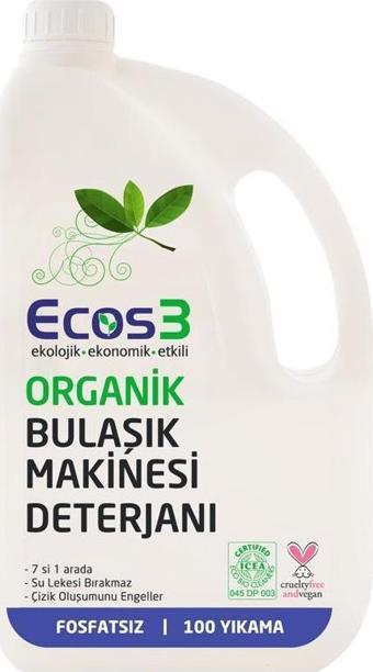 ECOS3 ORGANİK BULAŞIK MAKİNESİ JELİ (2500 ML - 100 Yıkama)