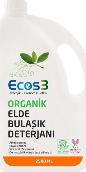 ECOS3 ORGANİK ELDE BULAŞIK JELİ (2500 ML - 100 Yıkama)