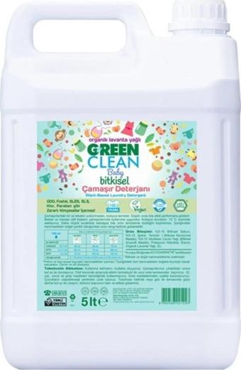 Green Clean Baby Organik Lavanta Yağlı Bitkisel 5 lt Çamaşır Deterjanı