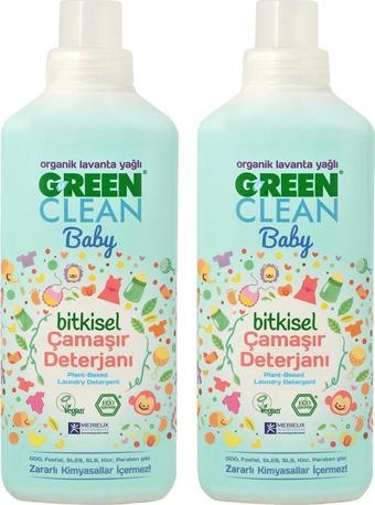 Green Clean Organik Lavanta Yağlı Baby Bitkisel Çamaşır Deterjanı 1000 ml - 2 ADET