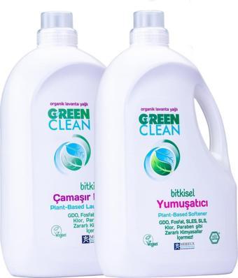 Green Clean Sıvı Çamaşır Deterjanı 2,75 lt + Yumuşatıcı 2,75 lt - 2'li Set